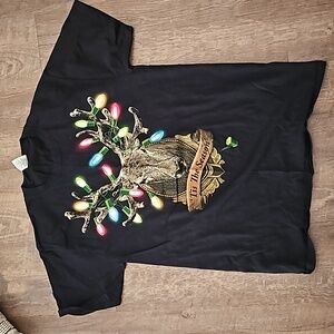 Ugly Christmas Sweater Hunting Deer Short Sleeve T-Shirt Christmas Lights Buck M